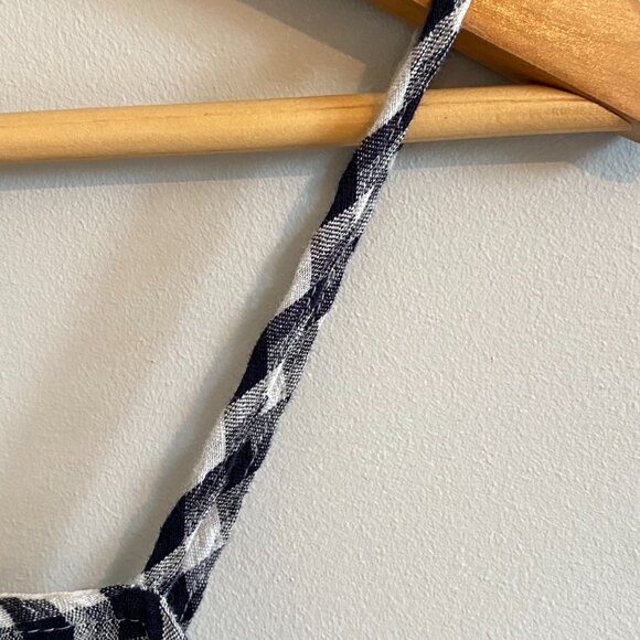 NWOT American Eagle Gingham Cotton Summer Dress Open Back Black and White - Picture 4 of 10